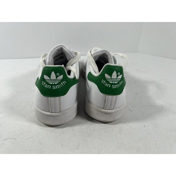 ADIDAS STAN SMITH WHITE LEATHER SHOES WITH GREEN TRIM MENS 7 Women 9 - Picture 3 of 8